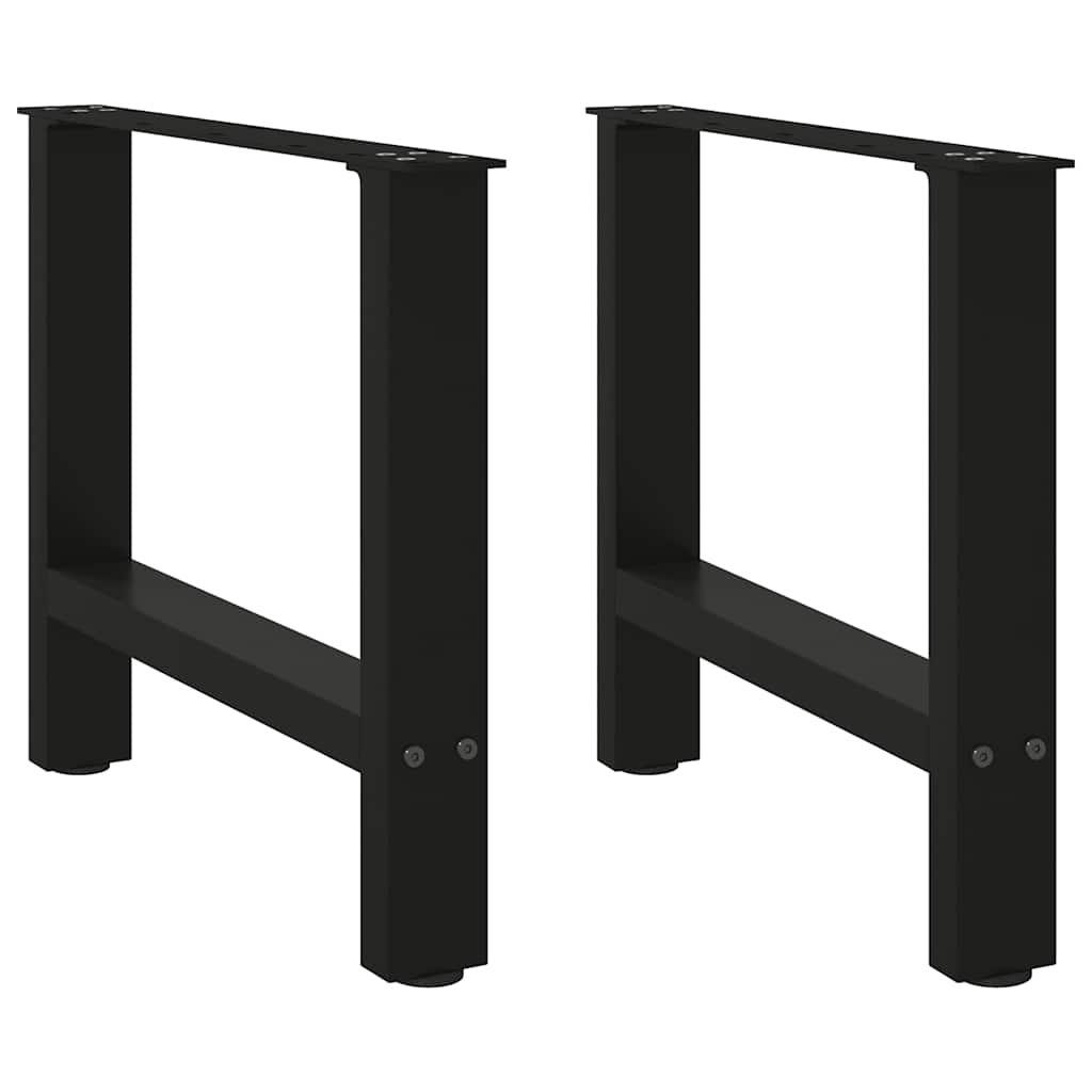 sofabordsben sort 2 stk. 60 x (42-43) cm stål