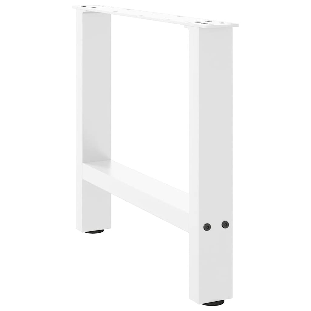 sofabordsben hvide 2 stk. 60 x (42-43) cm stål