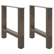 sofabordsben naturstål 2 stk. 60x(42-43) cm stål