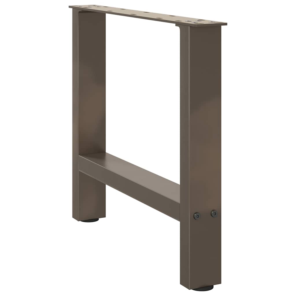 sofabordsben naturstål 2 stk. 60x(42-43) cm stål