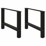 sofabordsben sort 2 stk. 70 x (42-43) cm stål