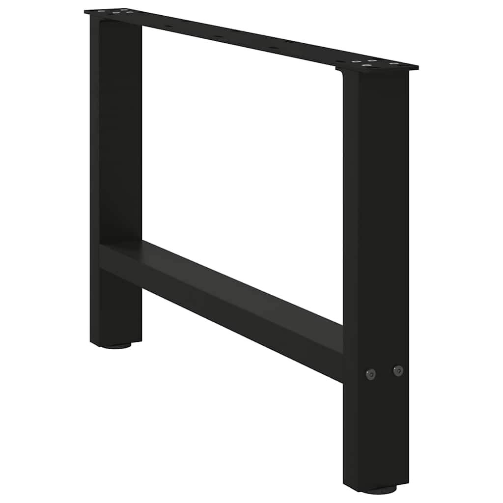 sofabordsben sort 2 stk. 70 x (42-43) cm stål