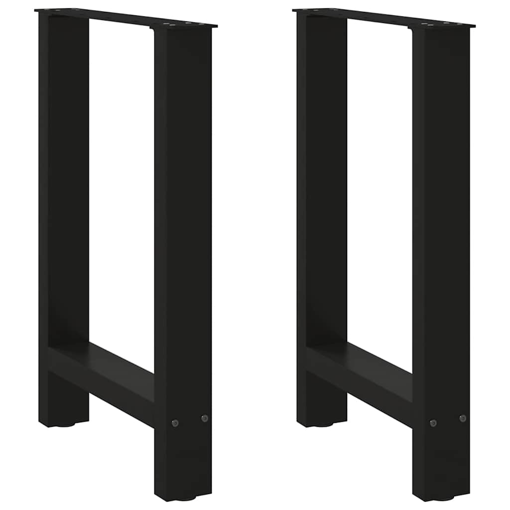 spisebordsben sort 2 stk. 50x(72-73) cm stål