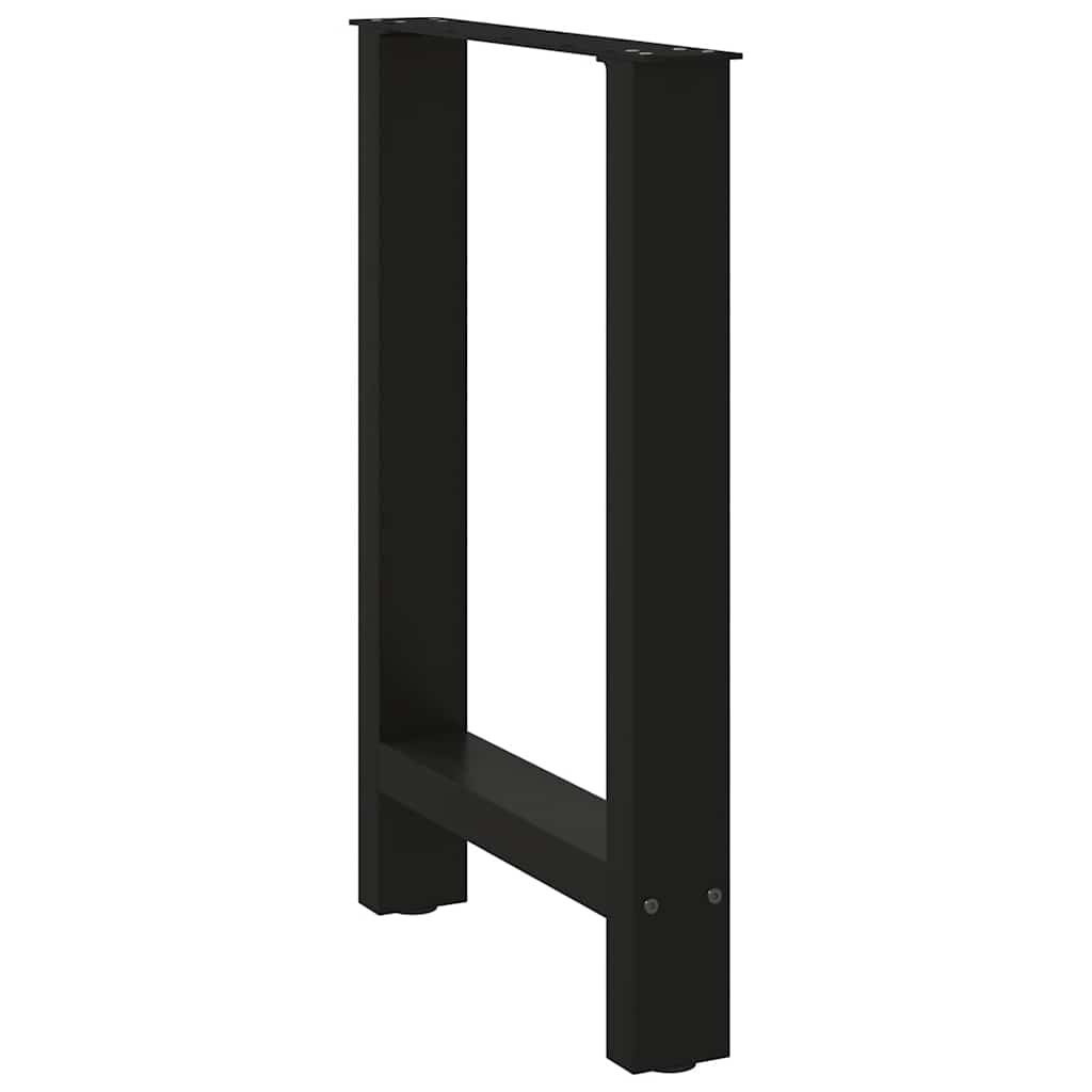spisebordsben sort 2 stk. 50x(72-73) cm stål