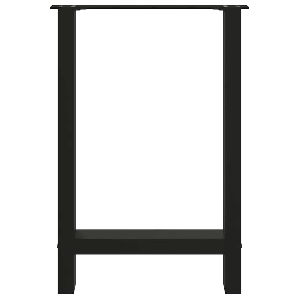spisebordsben sort 2 stk. 50x(72-73) cm stål