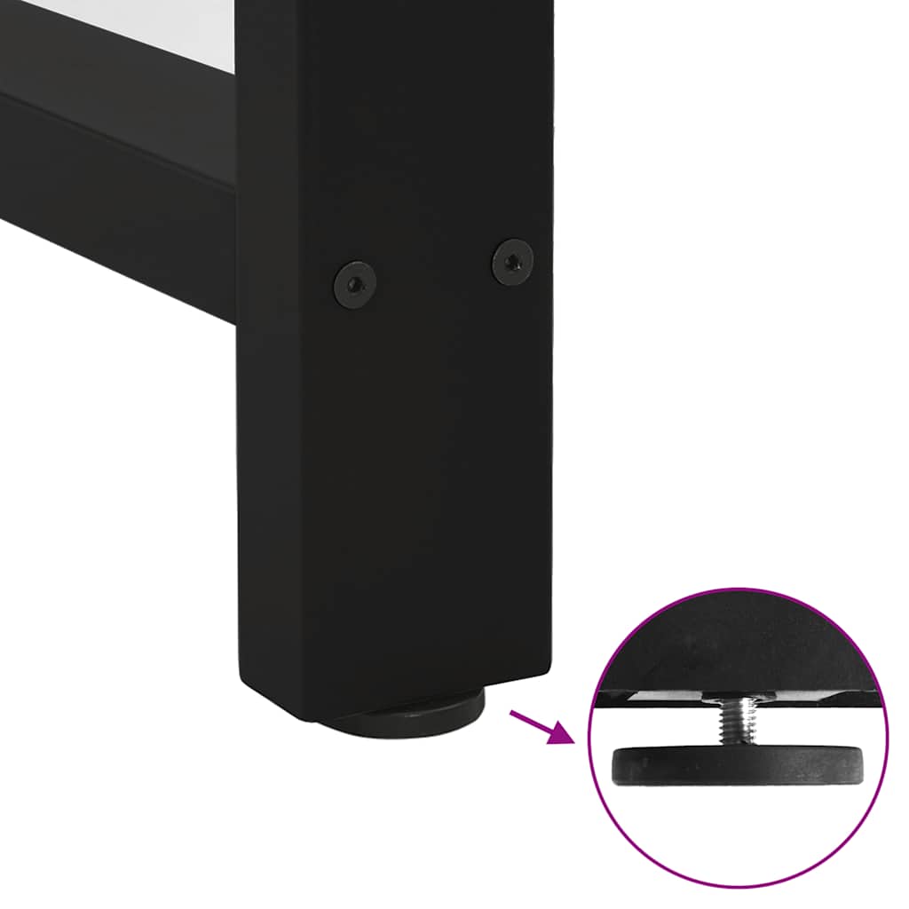 spisebordsben sort 2 stk. 50x(72-73) cm stål