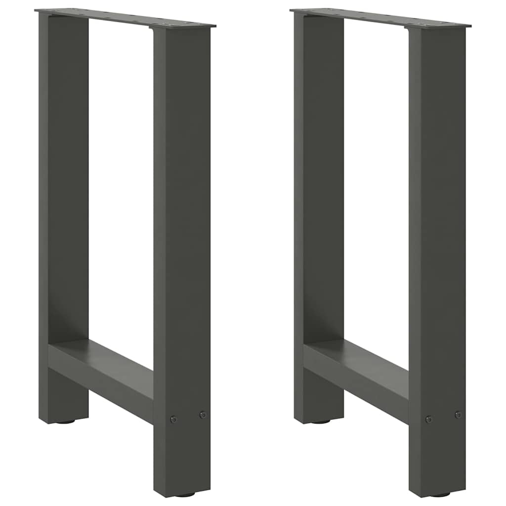 spisebordsben antracit 2 stk. 50x(72-73) cm stål