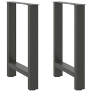 spisebordsben antracit 2 stk. 50x(72-73) cm stål