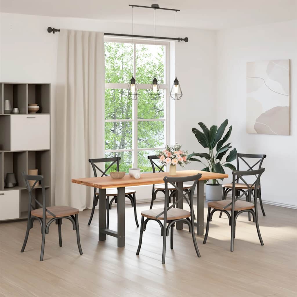 spisebordsben antracit 2 stk. 50x(72-73) cm stål