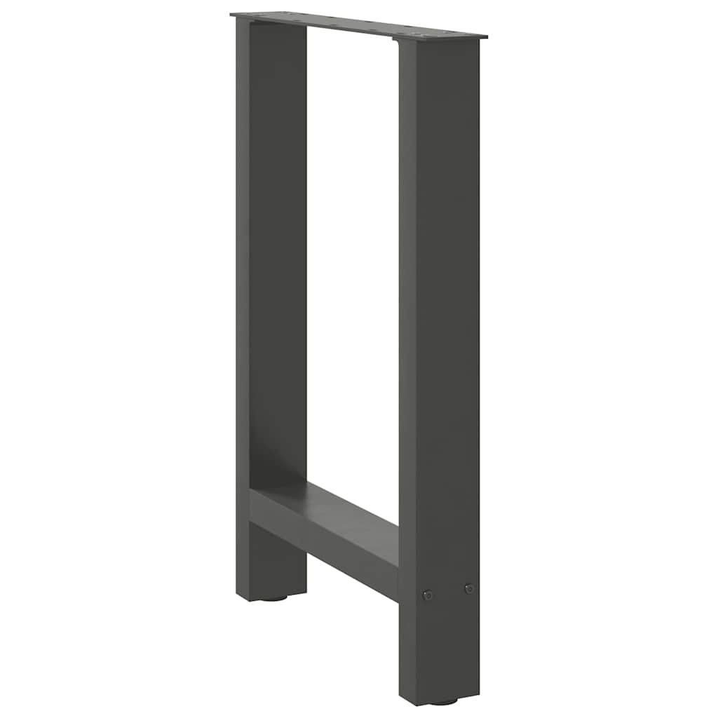 spisebordsben antracit 2 stk. 50x(72-73) cm stål