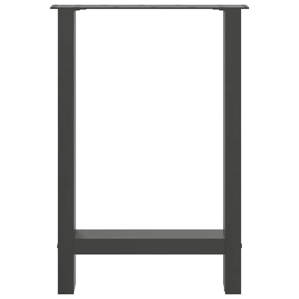 spisebordsben antracit 2 stk. 50x(72-73) cm stål
