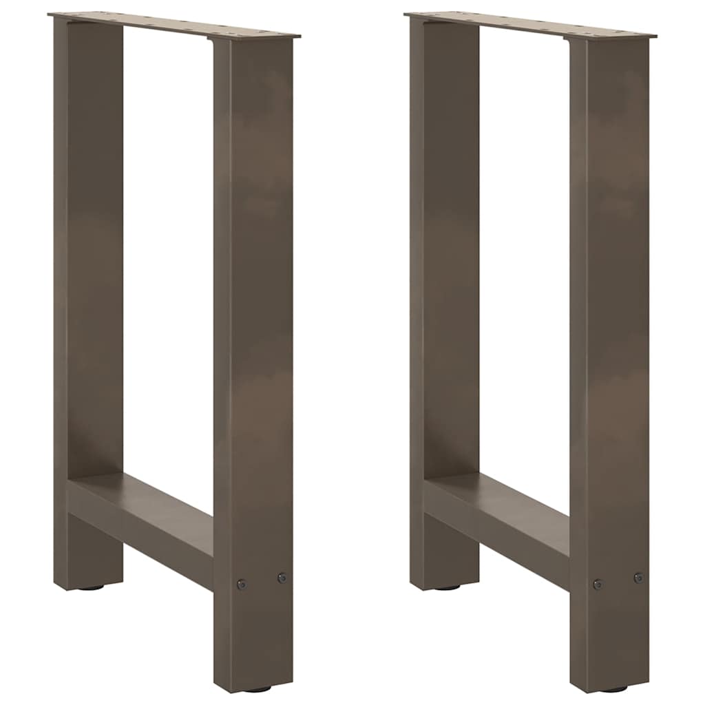 spisebordsben naturstål 2 stk. 50x(72-73) cm stål