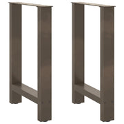 spisebordsben naturstål 2 stk. 50x(72-73) cm stål