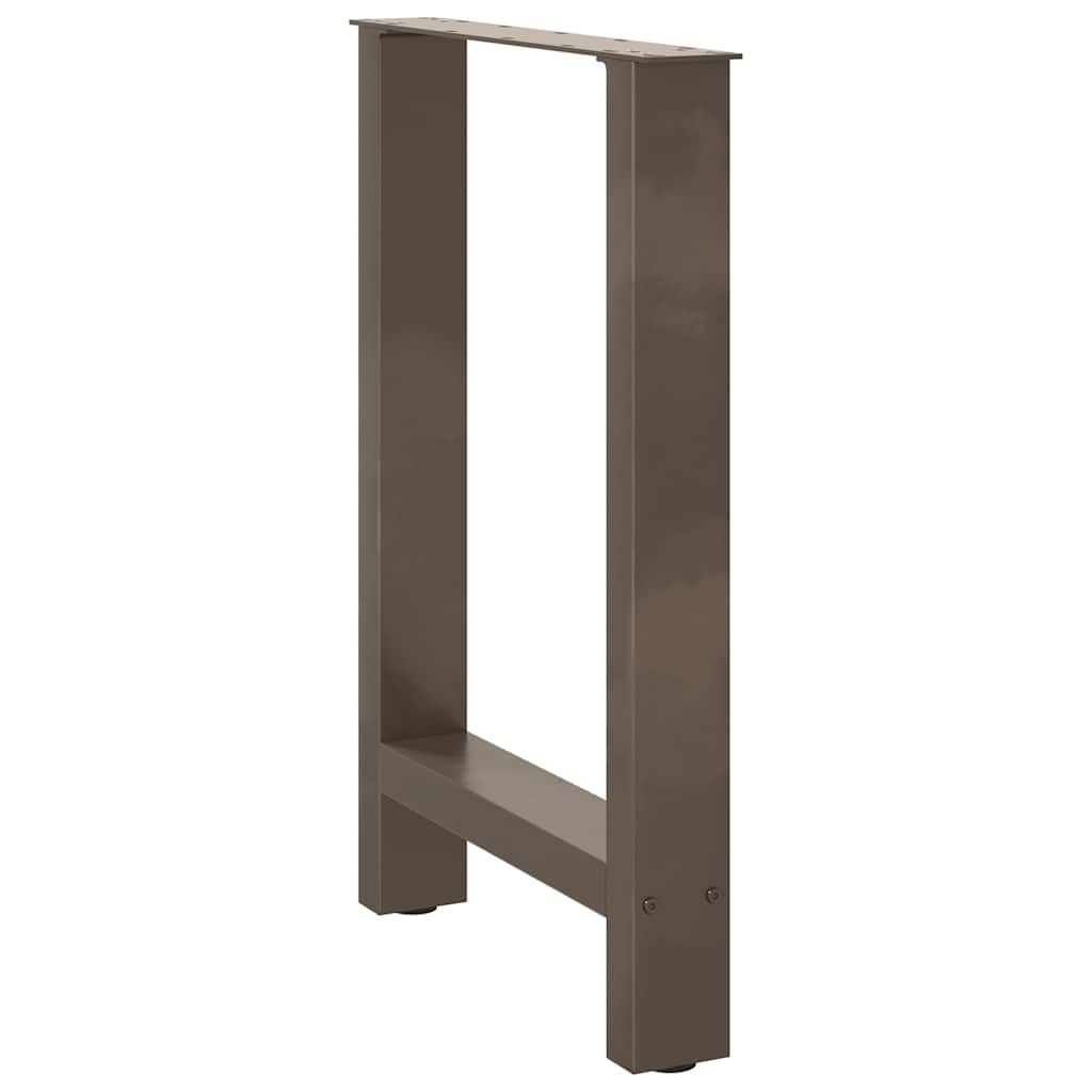 spisebordsben naturstål 2 stk. 50x(72-73) cm stål