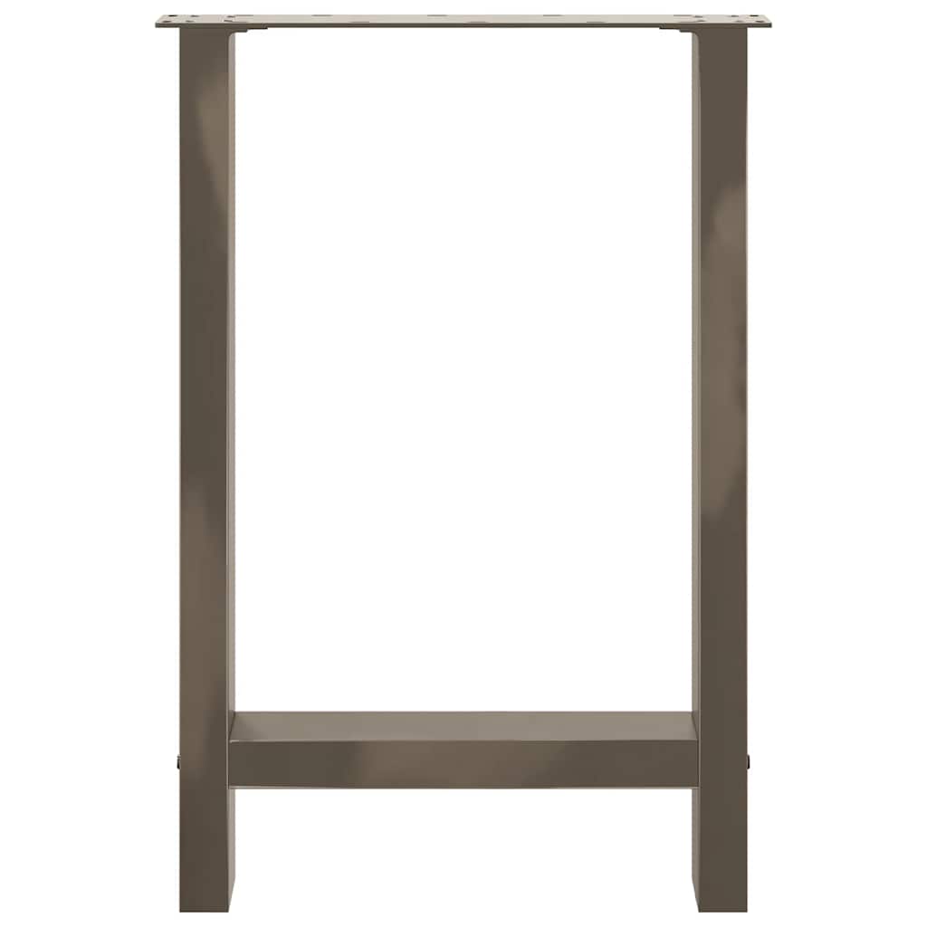 spisebordsben naturstål 2 stk. 50x(72-73) cm stål