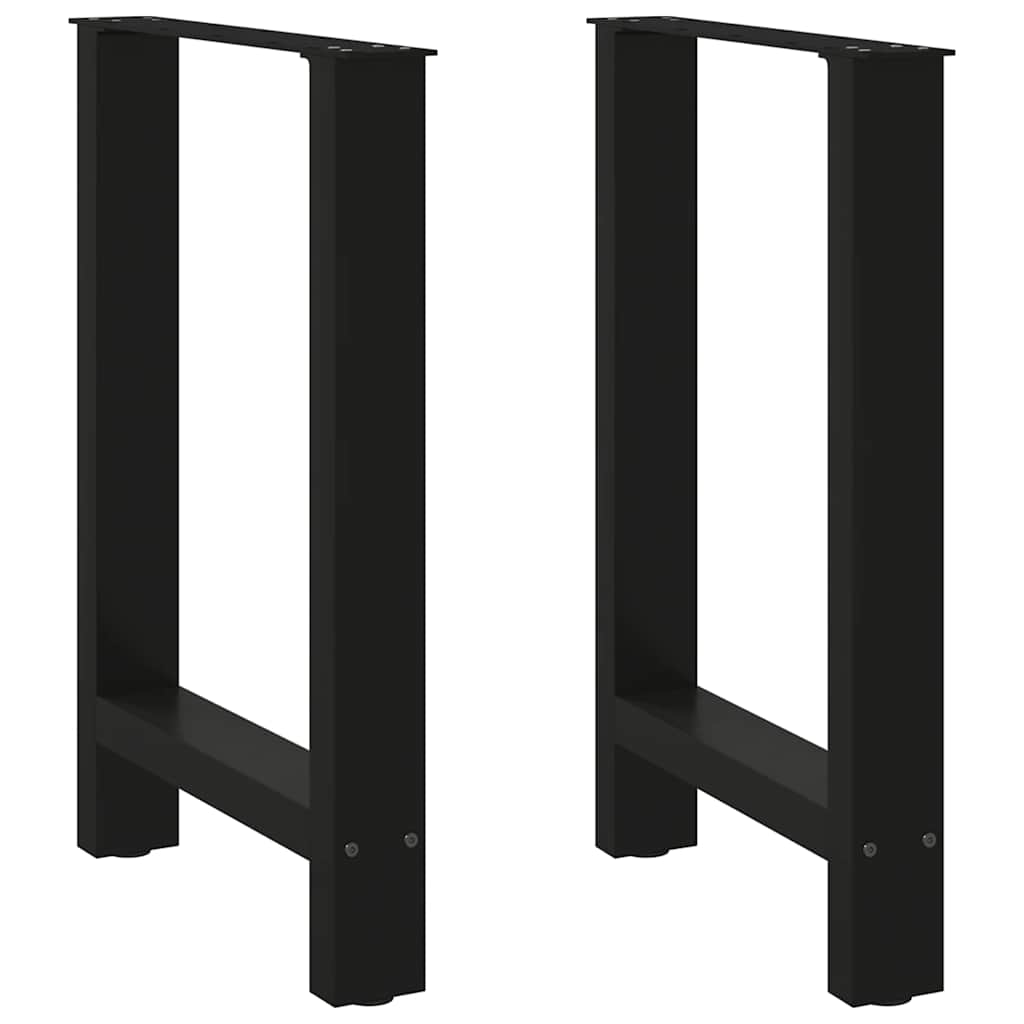 spisebordsben sort 2 stk. 60 x (72-73) cm stål