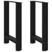 spisebordsben sort 2 stk. 60 x (72-73) cm stål