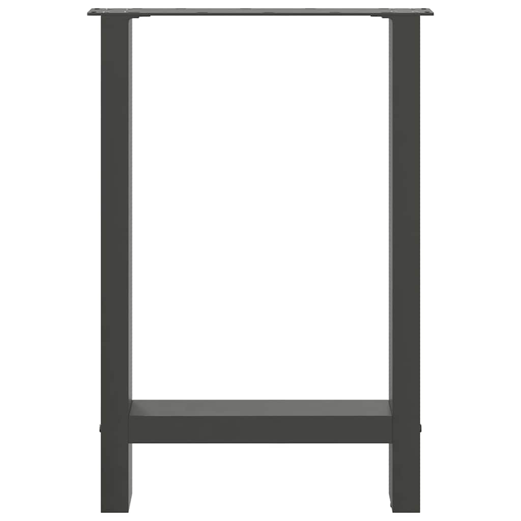 spisebordsben antracit 2 stk. 60 x (72-73) cm stål