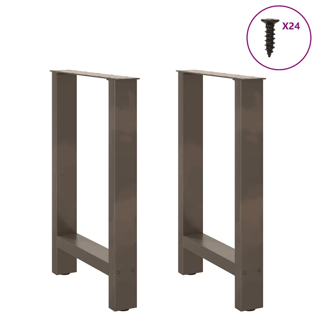 spisebordsben naturstål 2 stk. 60x(72-73) cm stål