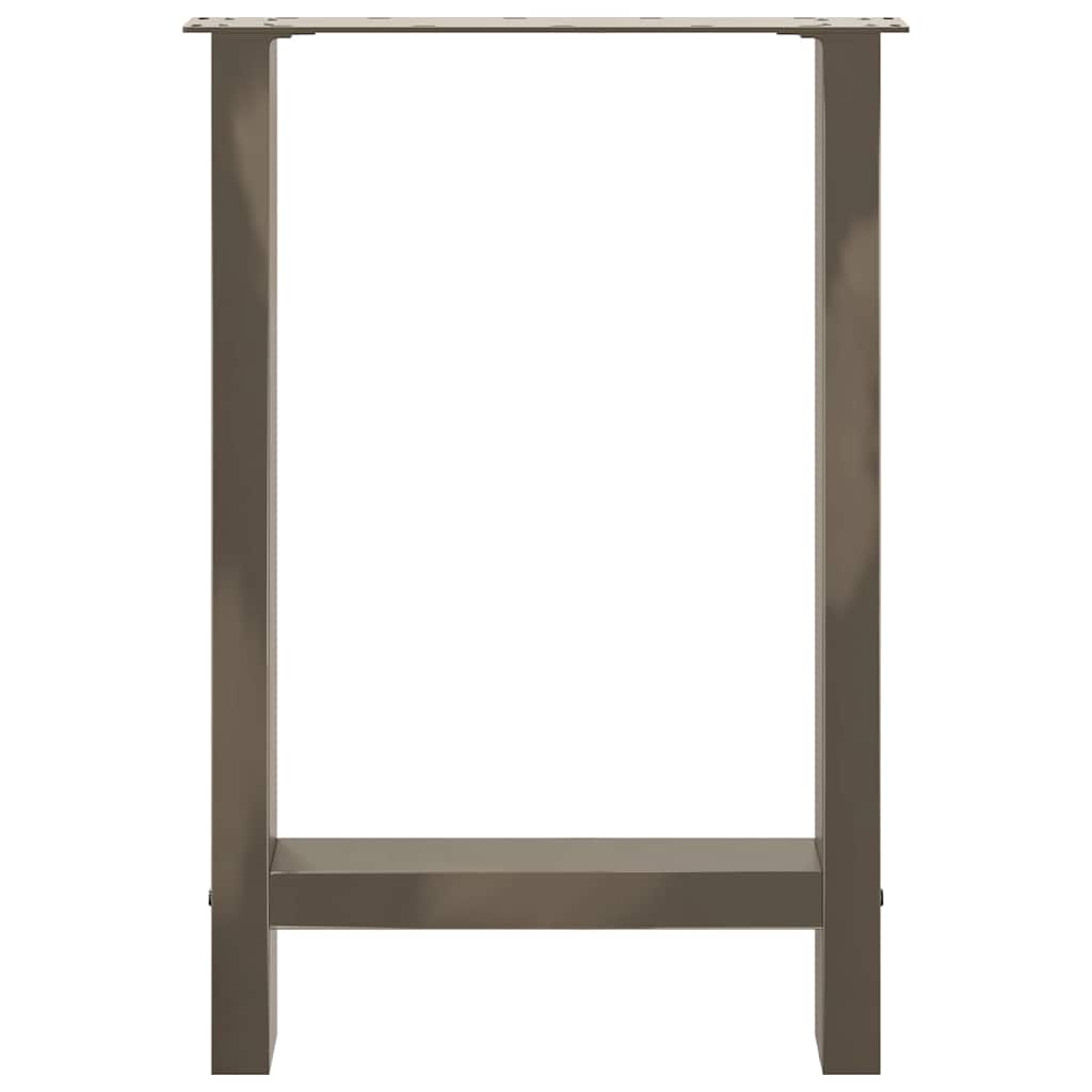 spisebordsben naturstål 2 stk. 60x(72-73) cm stål