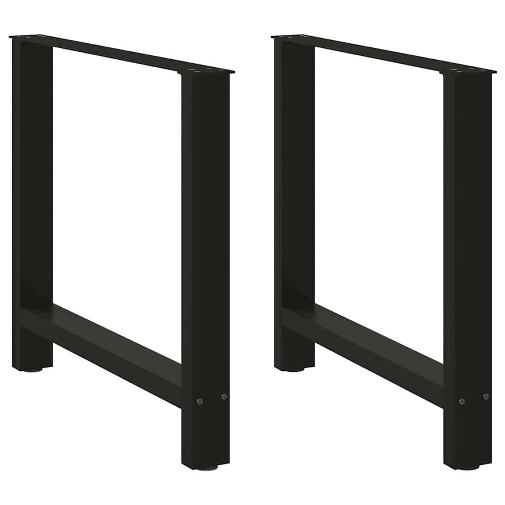 spisebordsben sort 2 stk. 70x(72-73) cm stål