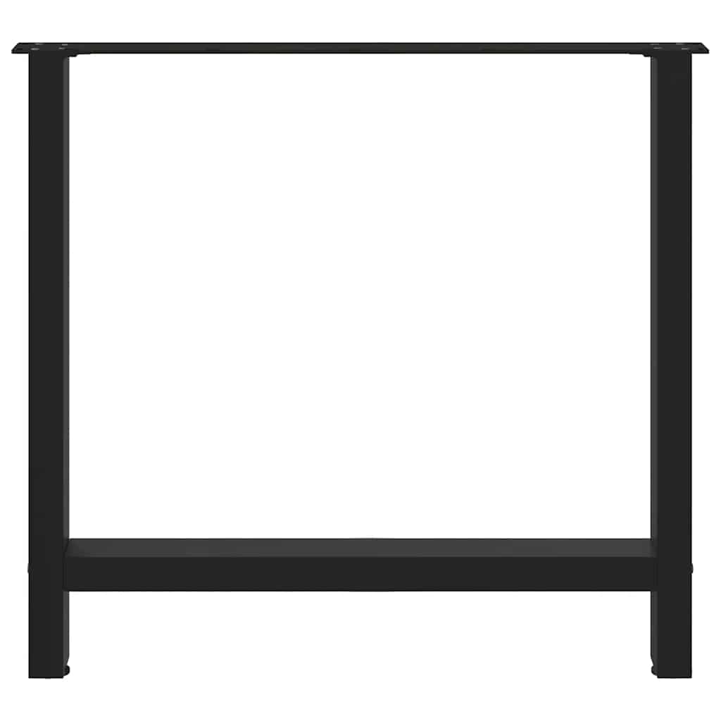 spisebordsben sort 2 stk. 70x(72-73) cm stål