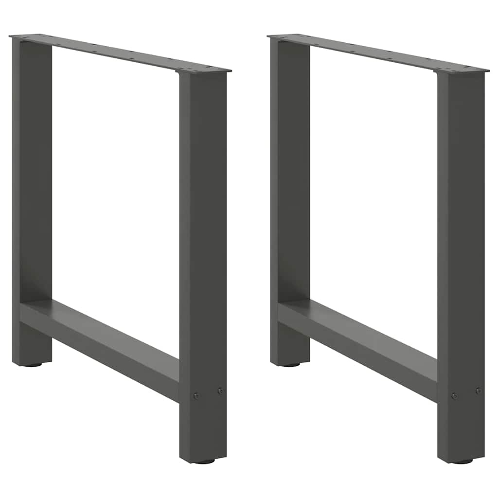 spisebordsben antracit 2 stk. 70 x (72-73) cm stål