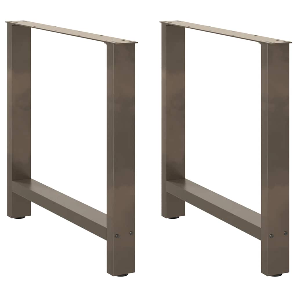 spisebordsben naturstål 2 stk. 70x(72-73) cm stål