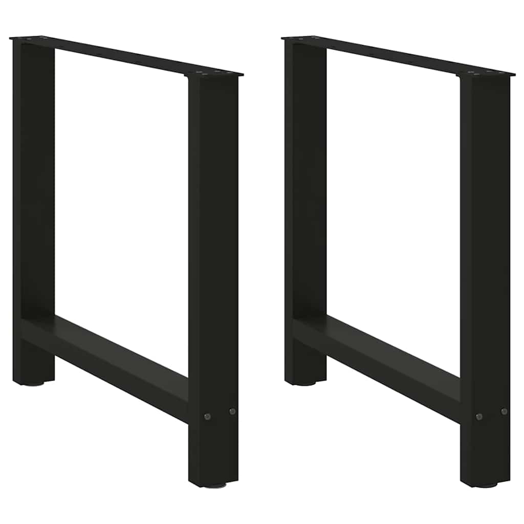 spisebordsben sort 2 stk. 80x(72-73) cm stål