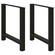 spisebordsben sort 2 stk. 80x(72-73) cm stål