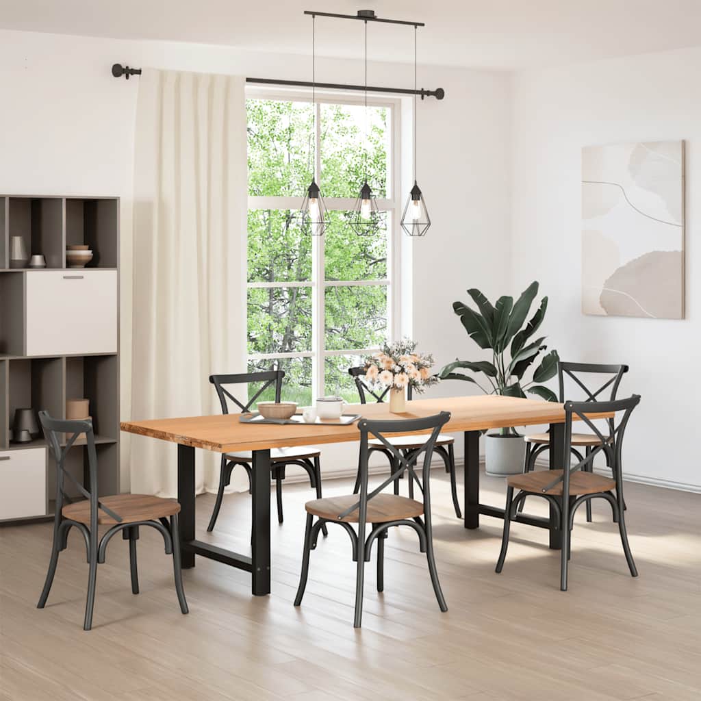 spisebordsben sort 2 stk. 80x(72-73) cm stål