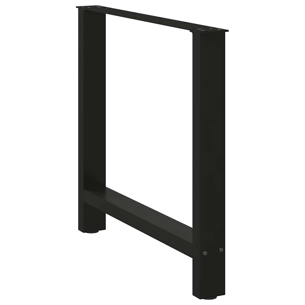 spisebordsben sort 2 stk. 80x(72-73) cm stål