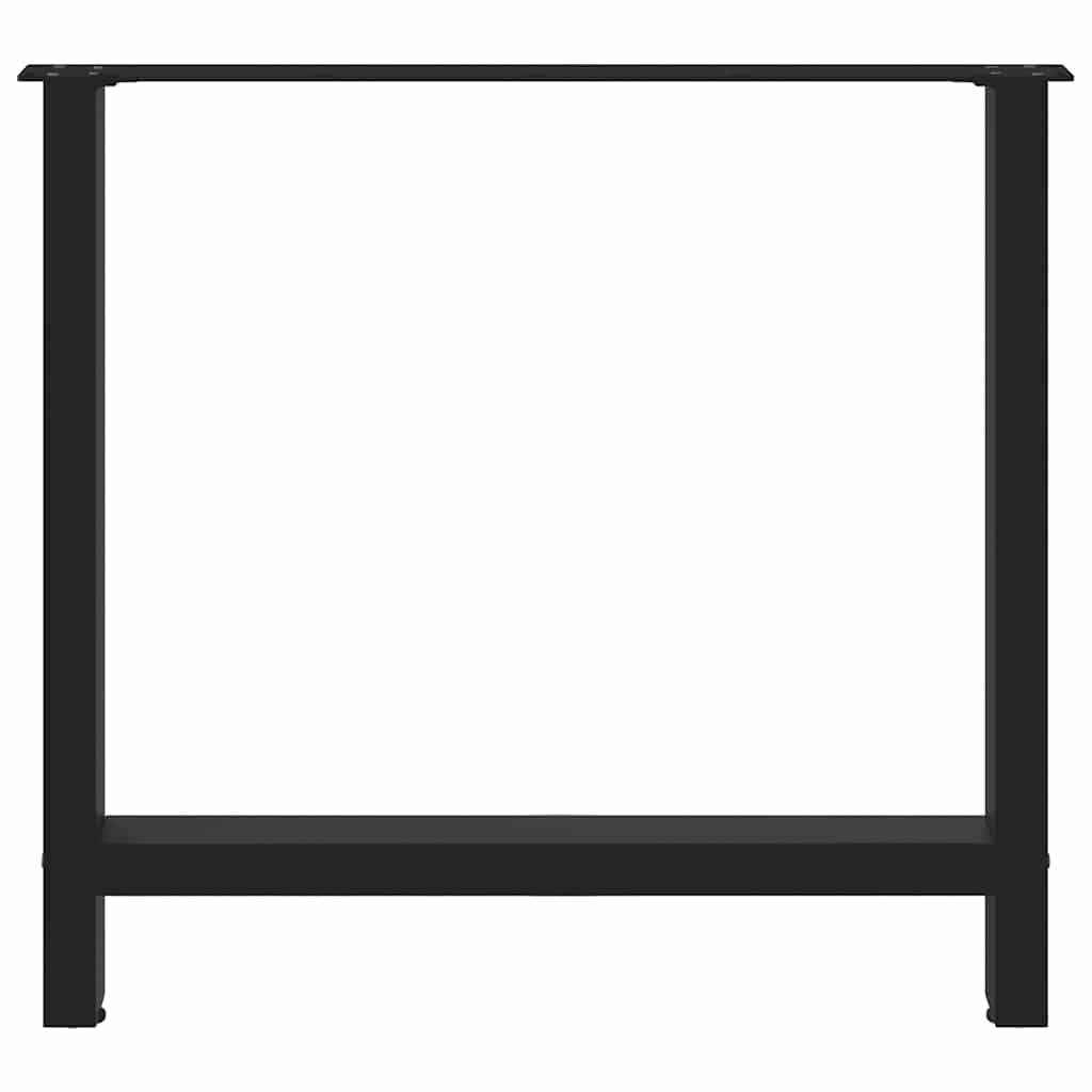 spisebordsben sort 2 stk. 80x(72-73) cm stål