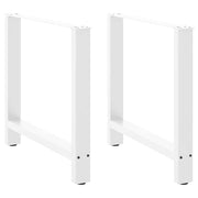 spisebordsben hvide 2 stk. 80x(72-73) cm stål