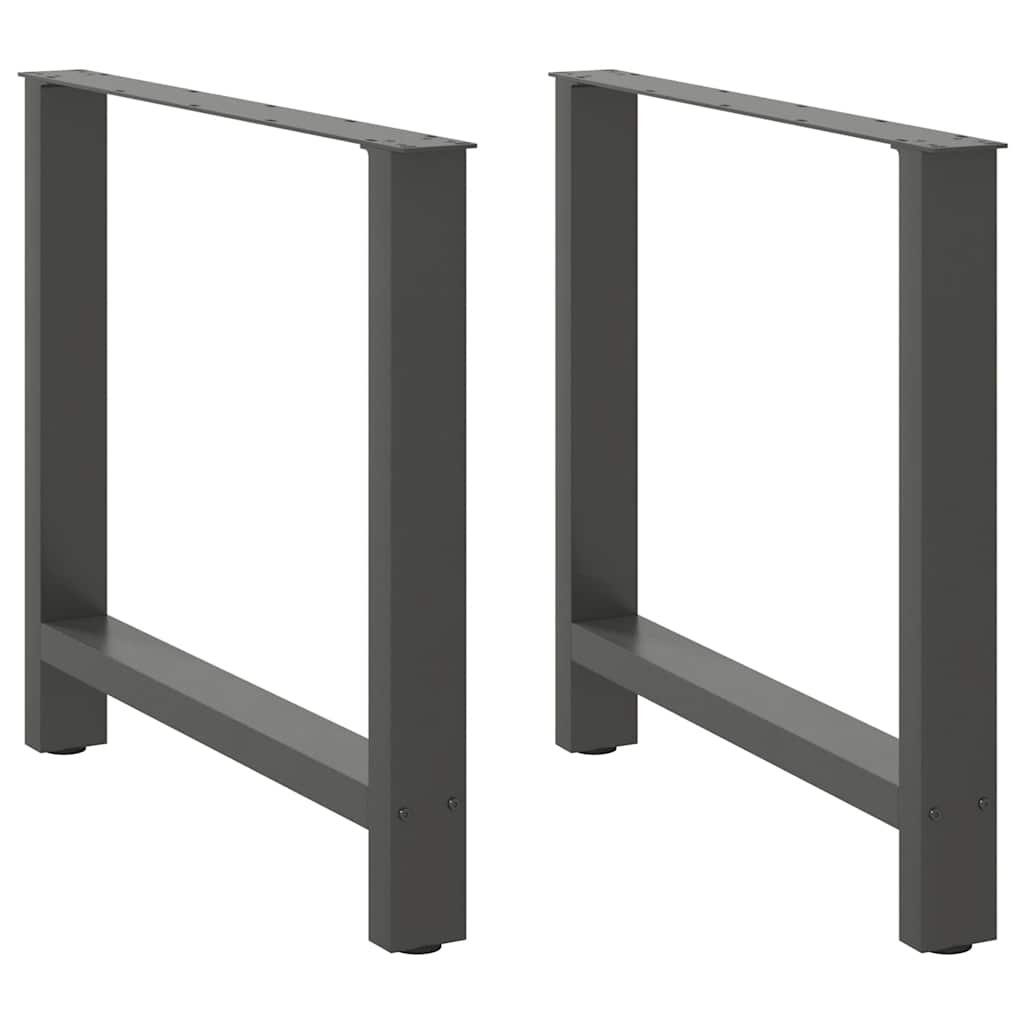 spisebordsben antracit 2 stk. 80x(72-73) cm stål