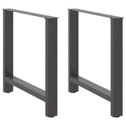 spisebordsben antracit 2 stk. 80x(72-73) cm stål