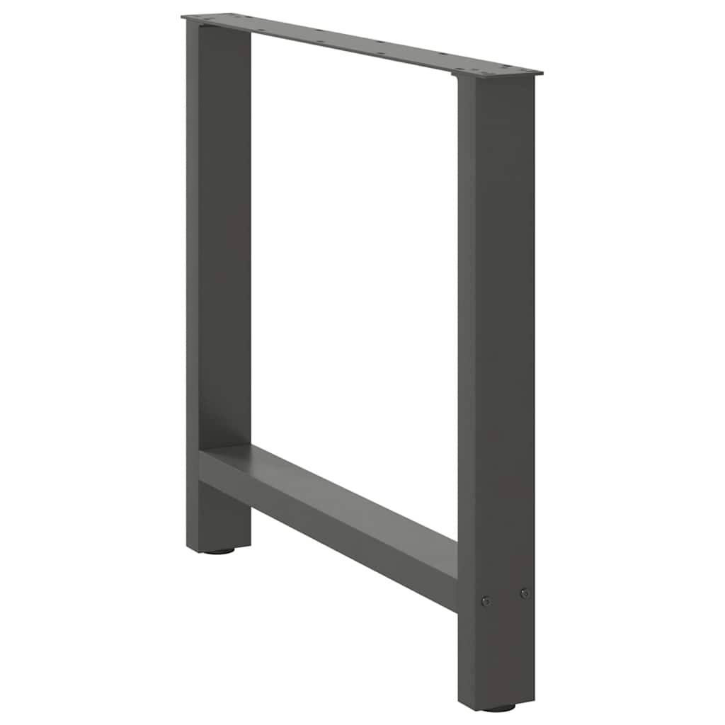 spisebordsben antracit 2 stk. 80x(72-73) cm stål