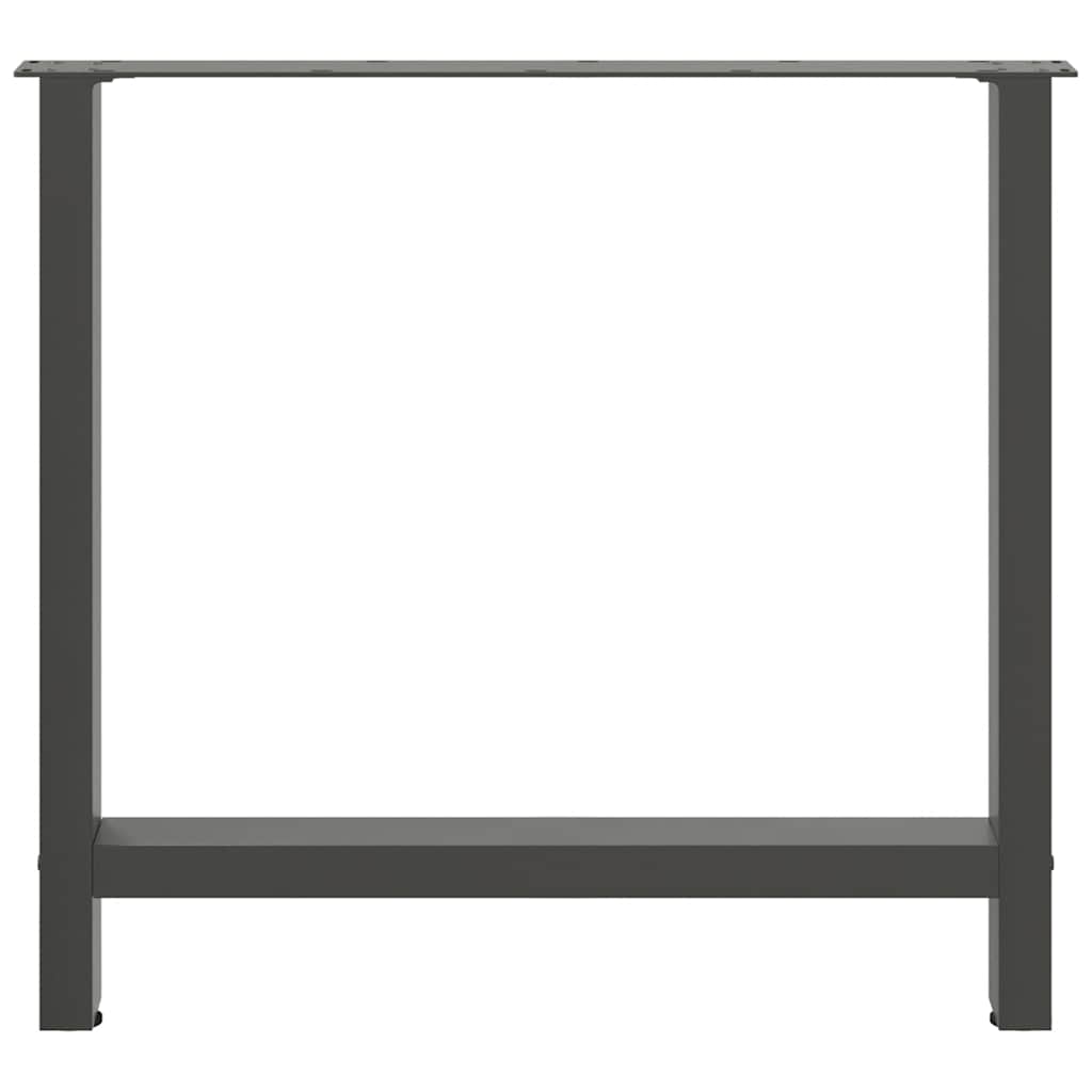 spisebordsben antracit 2 stk. 80x(72-73) cm stål