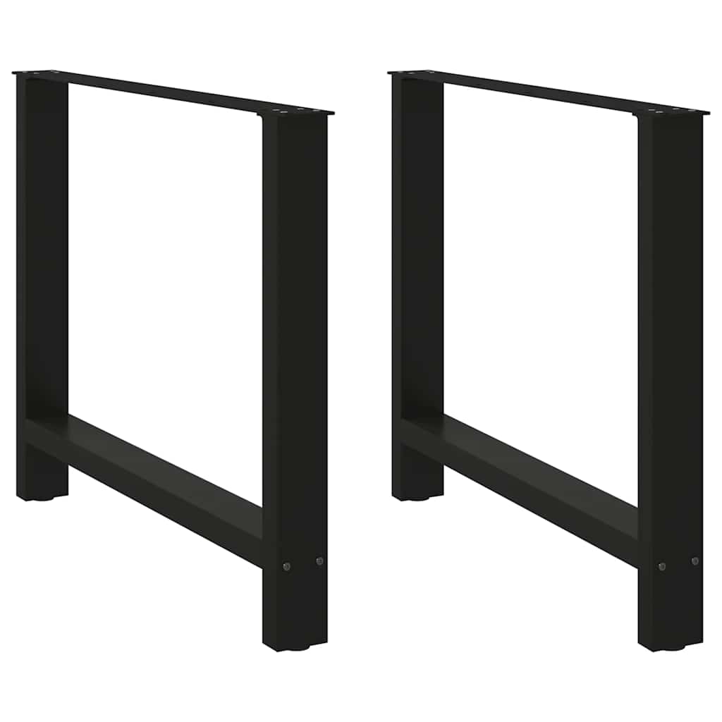 spisebordsben sort 2 stk. 90x(72-73) cm stål