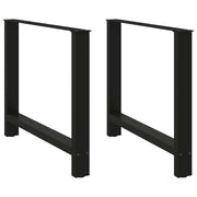 spisebordsben sort 2 stk. 90x(72-73) cm stål