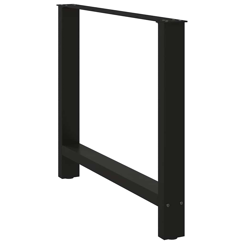 spisebordsben sort 2 stk. 90x(72-73) cm stål