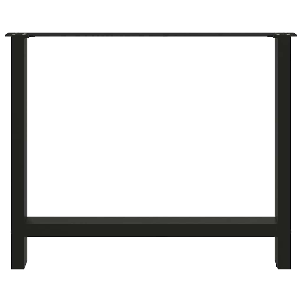 spisebordsben sort 2 stk. 90x(72-73) cm stål