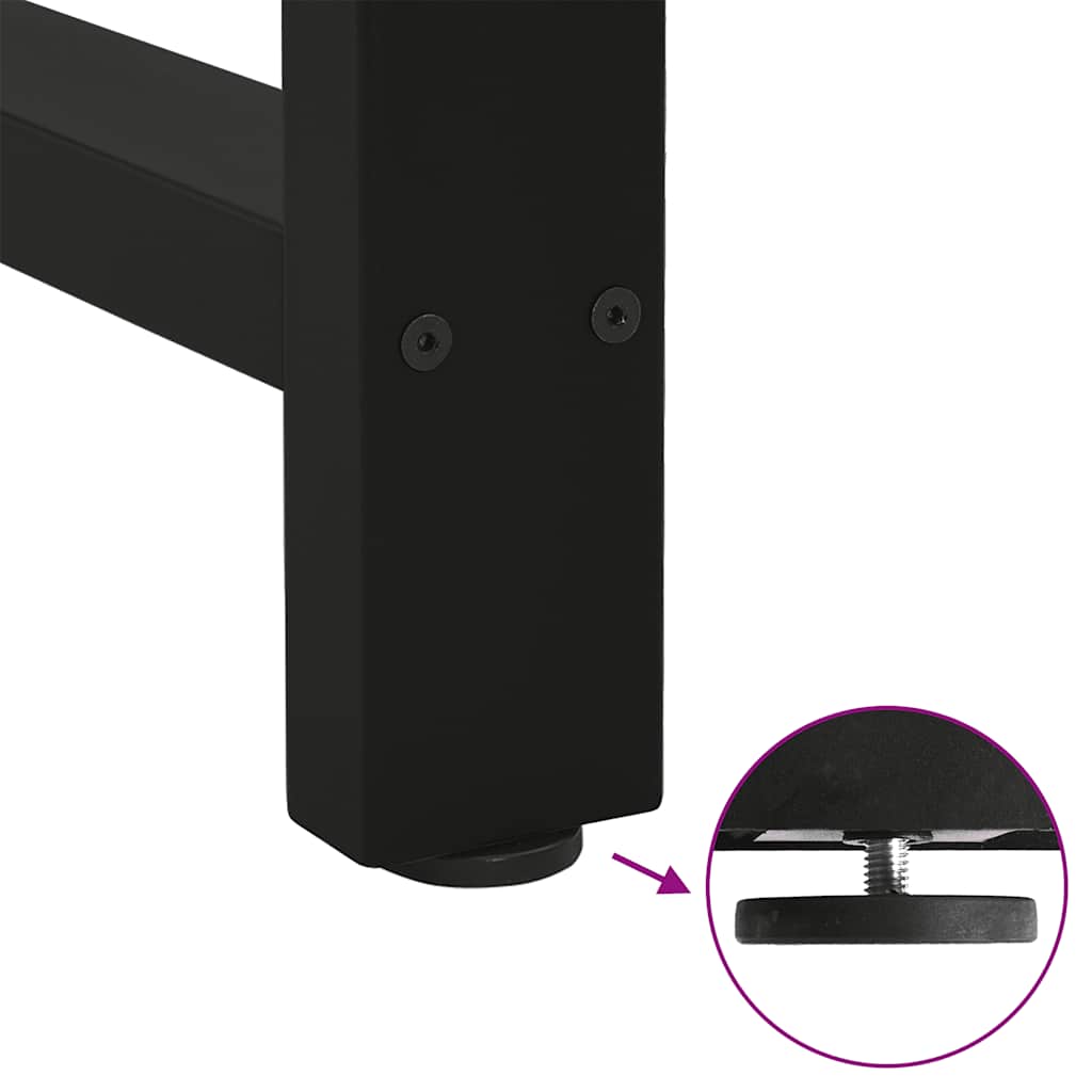 spisebordsben sort 2 stk. 90x(72-73) cm stål