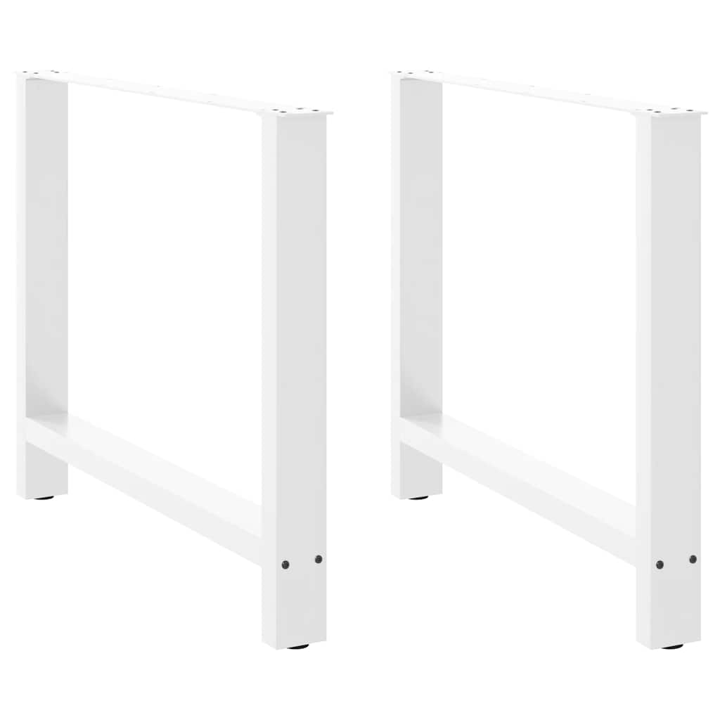 spisebordsben hvide 2 stk. 90x(72-73) cm stål