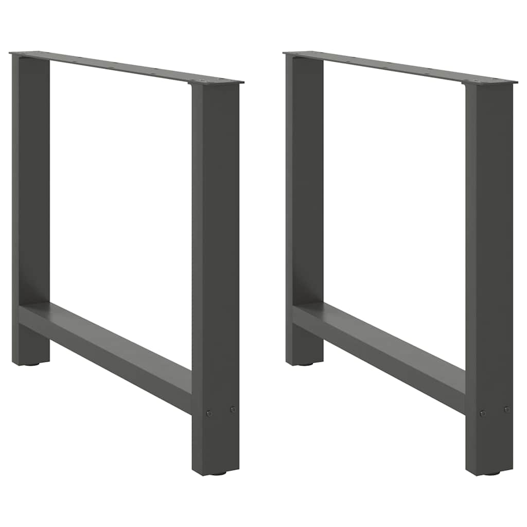 spisebordsben antracit 2 stk. 90 x (72-73) cm stål