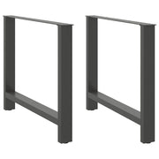spisebordsben antracit 2 stk. 90 x (72-73) cm stål