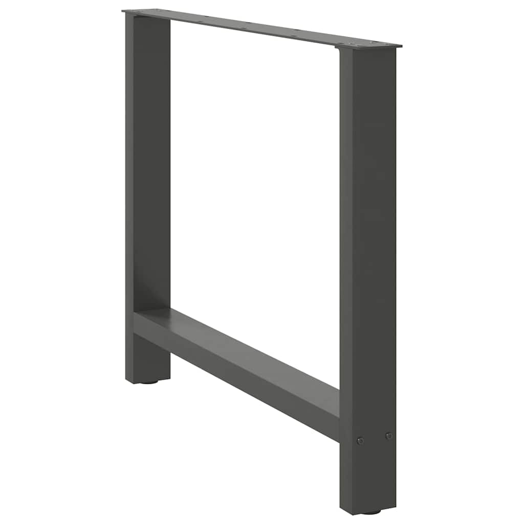 spisebordsben antracit 2 stk. 90 x (72-73) cm stål