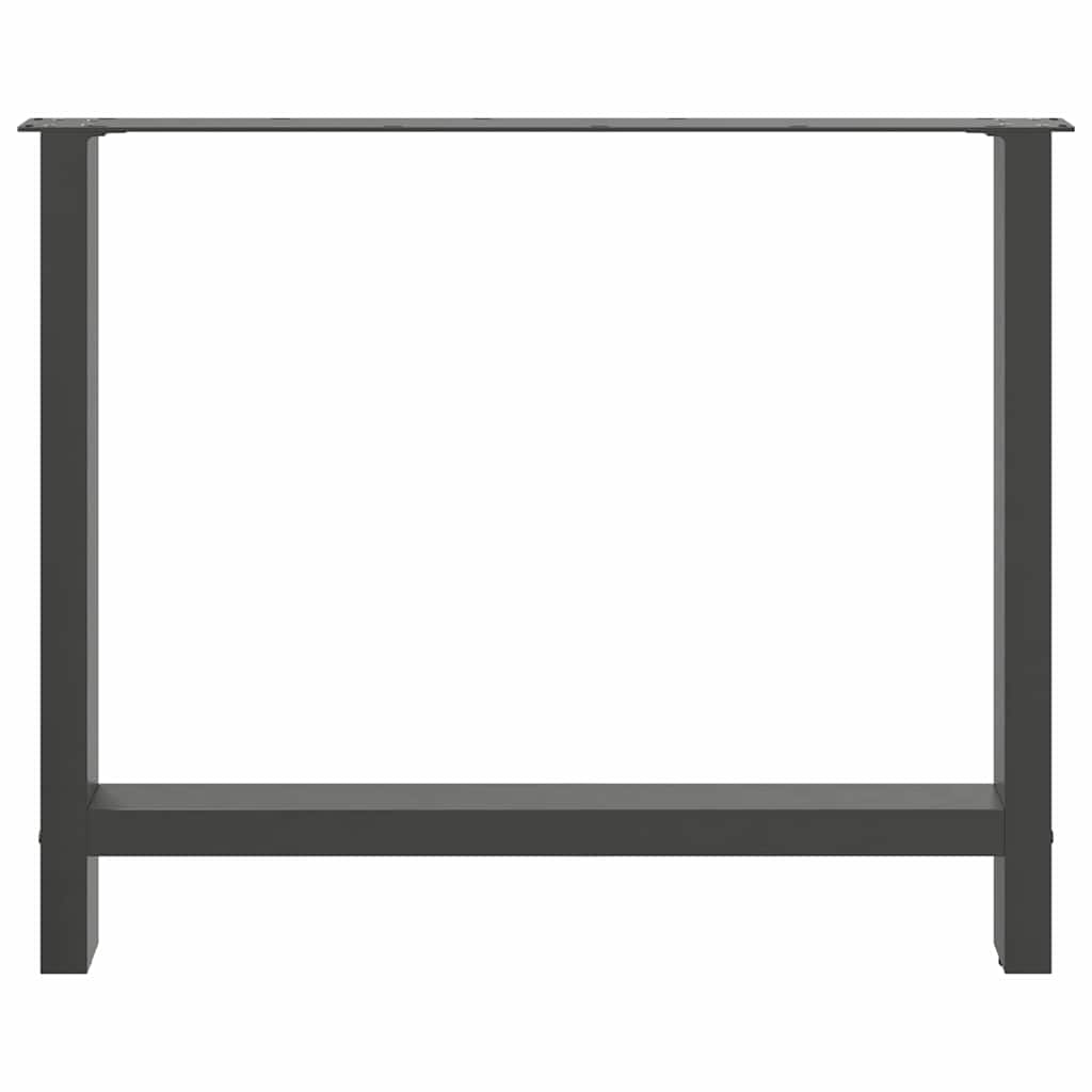 spisebordsben antracit 2 stk. 90 x (72-73) cm stål