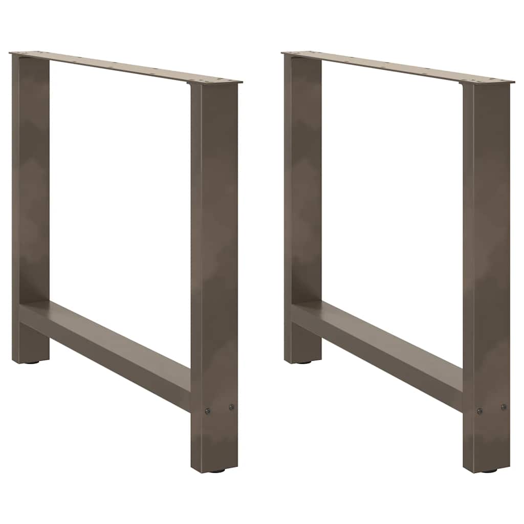 spisebordsben naturstål 2 stk. 90x(72-73) cm stål