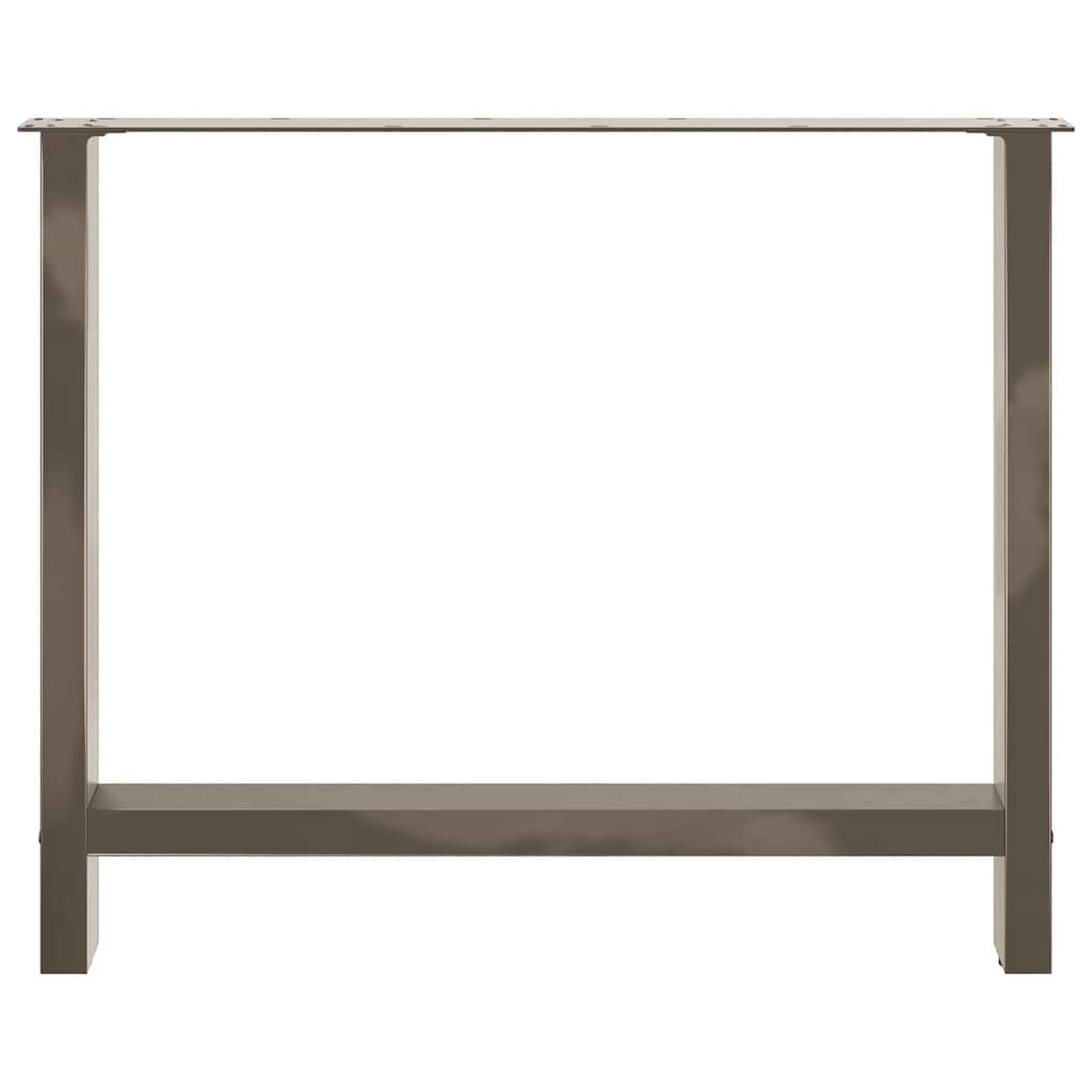 spisebordsben naturstål 2 stk. 90x(72-73) cm stål